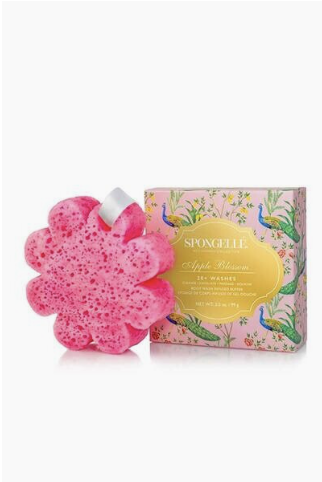 pink spongelle flower infused shower buffer. Apple blossom 