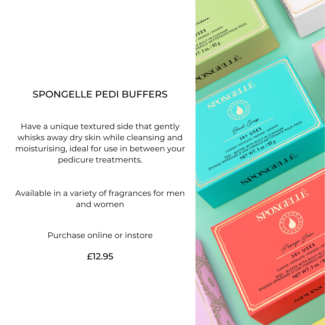 Spongelle Pedi Buffers have a unique textured side that gently whisks away dry skin £12.95...click to find out more